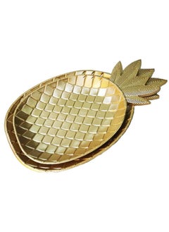 اشتري LINGWEI Pineapple Shaped Serving Tray 2 Pieces Set في الامارات