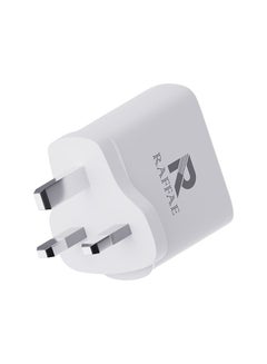 Buy 25W USB Fast Charger Travel Adapter for Iphone, Samsung, Huawei, OnePlus- White in UAE