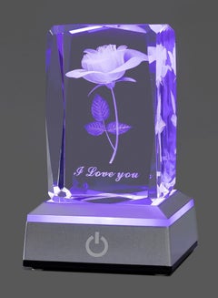 Buy Colorful Artificial Flower Rose Gift LED Light Forever Rose Birthday Gifts for Women Mom Grandma Wife in Saudi Arabia