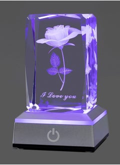 Buy Colorful Artificial Flower Rose Gift LED Light Forever Rose Birthday Gifts for Women Mom Grandma Wife in Saudi Arabia