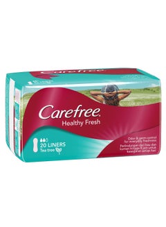 Buy Carefree Healthy Fresh Panty Liners Tea Tree Up to 8-hour Odor and Germ Control 20 Liners in UAE