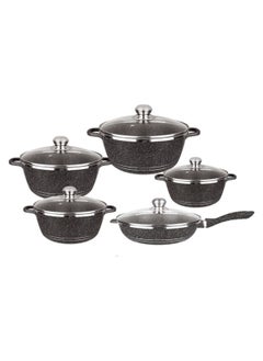 اشتري HK Durable Non-stick Granite Coating Cooking Pot/sufuria-12 PIECE في الامارات