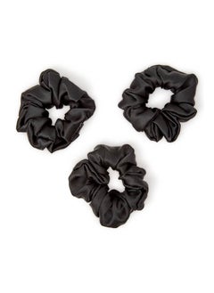 Buy Black Satin Scrunchies Set Of 3 in Egypt