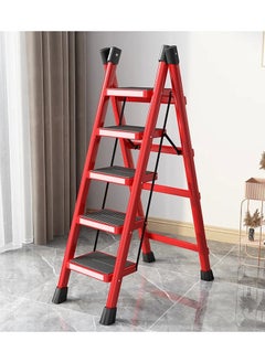 Buy Red Five-Step Ladder Thickened Indoor Herringbone Ladder Ascending Ladder Household Step Ladder-Folding Design in UAE