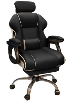 Buy Ergonomic Computer Chair Reclining Leather Desk Chair Swivel Gaming Chair Executive Office Chair with High Back Adjustable Headrest Footrest Lumbar Support Racing Style Massage Chair Black in Saudi Arabia