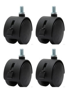 Buy Set Of 4 Nylon Caster Wheel Twin 085 2 Inch x 10Mm x 15Mm Thread Brake For Trolleys Furniture And Other Moving Tools in UAE