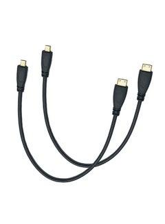 اشتري 2Pack 1Feet Micro Hdmi Type D Male To Mini Hdmi Type C Male Connector Adapter Cable Cord (1Feet 2Pack) في الامارات