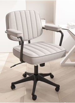 Buy Creative Ergonomic Computer Office Chair with Adjustable High Back, Fabric Swivel Office Chair with Armrests in Saudi Arabia