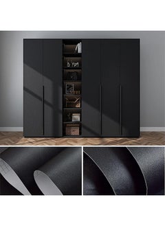 اشتري Matte Thick Solid Color Wallpaper 10M Self-adhesive Bedroom Wallpaper Living Room Wall Cabinet Wall Decoration Wallpaper Waterproof Moisture-proof Multicolor PVC Wall Sticker في الامارات