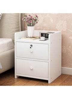 Buy Bedside Table White Nightstand Table Modern Bedside Cabinet Side Table End Desk with 2 Drawer Mini Multifuntional Storage Corner Table for Bedroom Living Room Office in Saudi Arabia