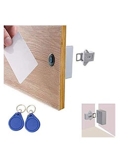 Buy Electronic Cabinet Lock Kit Set Hidden DIY Wooden Cabinet Lock Sensing RFID in UAE