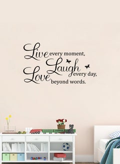 Buy Love Laugh Live Vinyl Quote  Wall Decal - Wall Arts Home Décor - Wall Sticker, 70x25 cm by Spoil Your Wall in UAE