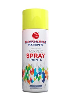 Buy Fast Drying Acrylic Spray Paint - FLUORESCENT YELLOW 345 in UAE