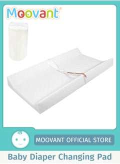 Buy Waterproof Baby Changing Pad with Security Strap and Two High Curved Sides Infant Diaper Changing Table Pad Cover Non-Slip Change Mat Sheet for Babies 80*40*10cm in Saudi Arabia