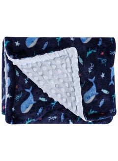 اشتري Premium Gender Neutral Baby Hodded Blankets For Newborn Boys And Girls - Navy Blue في الامارات