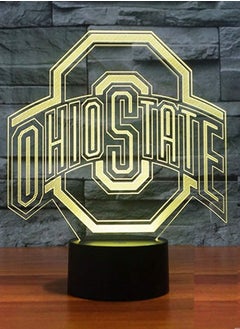 اشتري NCAA Ohio State University Team Logo Remote Control Multicolor Night Light Table Lamp Bedside Decor Toy Lamp for Gift في الامارات