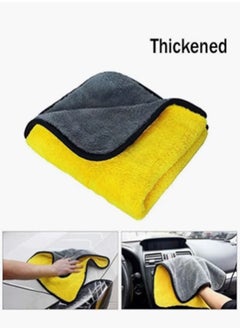 اشتري 1 Pcs Car Cleaning Wipes Super Absorbent Microfiber Towel 800GSM 30X40CM في الامارات