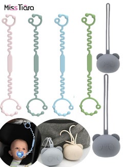 Buy Toy Safety Straps for Baby, 6 Pack Silicone Adjustable Safety Stroller Straps, Pacifier Holder, Baby Teether Toys and Sippy Cup Holder Straps for Strollers, High Chair, Car Seat in UAE