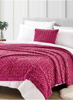 اشتري Rose Blanket, Plum - 200x200 cm في الامارات