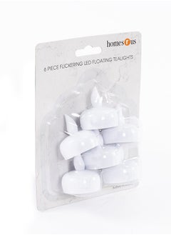 اشتري LED Floating Tealight Candles, White - Set of 6 في الامارات