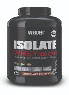 اشتري Isolate Whey 100 CFM 2kg Chocolate Fondant Flavour. Protein Powder with 24g Proteins and 5g BCAAs per Serving. Low Sugar. Aspartame-Free. في الامارات