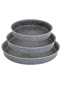 اشتري Newflon Granit Round Oven Tray set 3 Pieces في السعودية