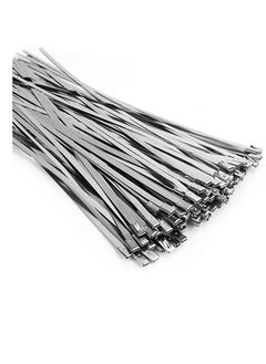 Buy 304 Stainless Steel, Strong and Durable Metal Cable Zip Ties, Multi-purpose Heavy Duty Self-locking Cable Tie in Saudi Arabia