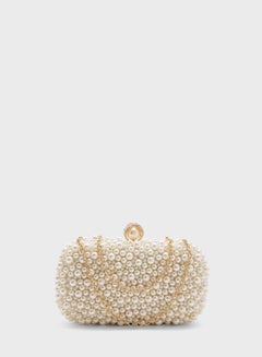 Buy Pearl-Embellished Clutch Bag in Saudi Arabia