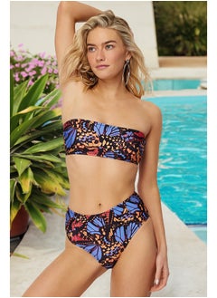 Buy Animal Print Strapless High Waist Hipster Bikini Set TBESS22BT0018 in Egypt