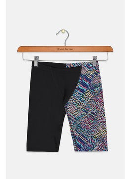 اشتري Men Printed Colorblocked Swimming Trunks, Black Combo في السعودية