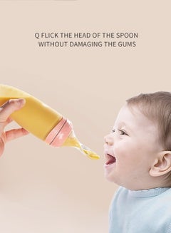 Buy Baby Food Dispensing Spoon Squeeze Feeder Dispenser for Baby Self Feeding Bottle Spoon in Saudi Arabia