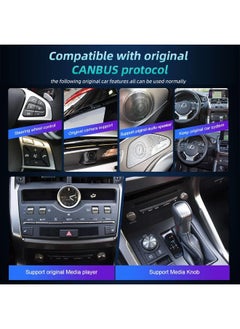 Buy Android Car Stereo For Lexus RX RX270 RX350 450 2009-2015 12.3  Multimedia Player With CarPlay Android Auto Wireless 8GB RAM Fast Interface Plug and Play USB WiFi 4G Touchscreen DSP in UAE