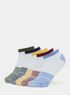 Buy Pack of 5 - Striped Detail Liner Ankle Length Socks in Saudi Arabia