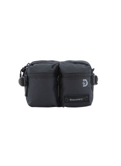 اشتري Discovery SHIELD RPET Polyester Waist Bag Black, Hip Bag With Adjustable Strap, RFID Pocket, Suitable For Travel, Outdoors, Gym, Hiking For Men And Women في الامارات