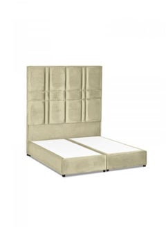 Buy Narjis | Velvet Bed Frame - Beige in Saudi Arabia