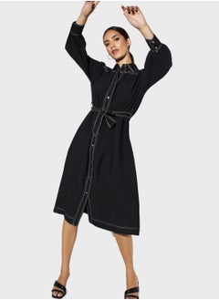 Buy Button Detail Shirt Dress in UAE