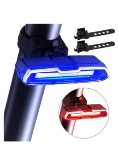 Buy Bike Tail Light 168 Lumens Super Bright Red/Blue Bicycle 500mah Lithium Battery Rear USB C Rechargeable 5 Modes Waterproof Safety for Mountain Cycling Taillights, and Road in UAE