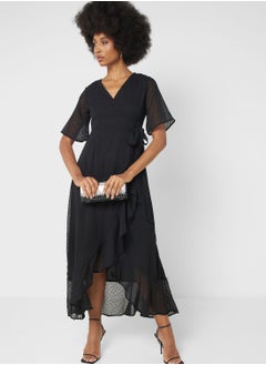 Buy Ruffle Hem A-Line Dress in UAE