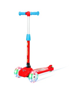 Buy Spartan Disney Cars 3-Wheel Light Up Scooter for Kids with LED Lighted Wheels  and Adjustable Handlebars in UAE