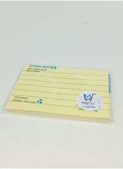 Buy 100 Sheets Wide Stick Notes Yellow Post Memos Self Stick Sticky Notes in Saudi Arabia