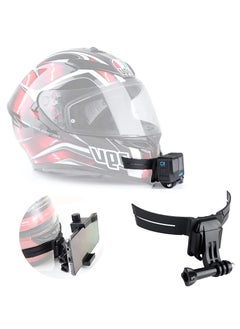 Buy Motorcycle Helmet Chin Mount Kit for GoPro Hero 10/9/8/7/6/5, DJI Osmo Action, and Smartphones - Adhesive Mount with Phone Clip for Action Cameras and Mobile Devices. in Saudi Arabia