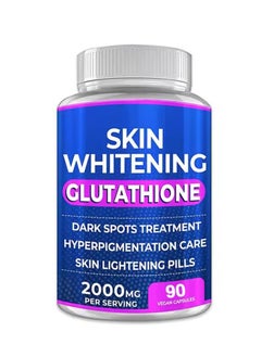 Buy Glutathione Whitening Pills 90 Capsules 2000mg Glutathione Effective Skin Lightening Supplement Dark Spots, Melasma & Acne Scar Remover, Hyperpigmentation Treatment Anti Aging Antioxidant in Saudi Arabia