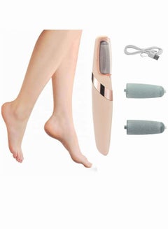 Buy Electric Foot Grinder Electric Callus Remover with 3 Roller Heads for Removing Dead Skin and Calluses in Saudi Arabia