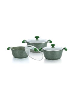 Buy Prestige Essentials 6 pc set Green Granite Non-Stick Aluminium in UAE