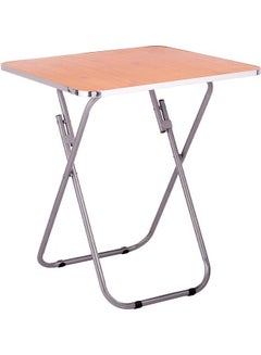 Buy Foldable  wooden table with aluminum frame 60 x 60 x 70 cm for trips and camping in Saudi Arabia