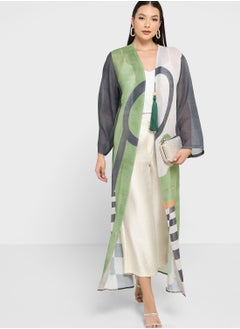 Buy Cape Sleeve Printed Jalabiya in UAE