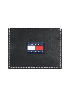 Buy Men's  Stiched Credit Card Holder/ Wallet -  Leather, Black in Saudi Arabia