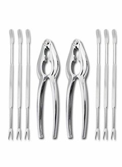 اشتري 8 Pieces Seafood Tools Set Crab Crackers Nut Cracker Forks في الامارات