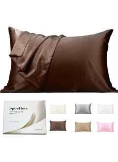 Buy SpireHues Luxurious Mulberry Silk Pillowcase, 19 Momme Queen Size, Hair and Skin Beauty, Hypoallergenic, 600TC, Hidden Zipper in Saudi Arabia