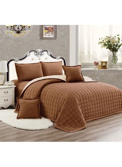 Buy Sleep Night 6 Pieces Comforter Set King Size 220 X 240Cm Dual color Reversible Bedding Set for All Seasons in Saudi Arabia